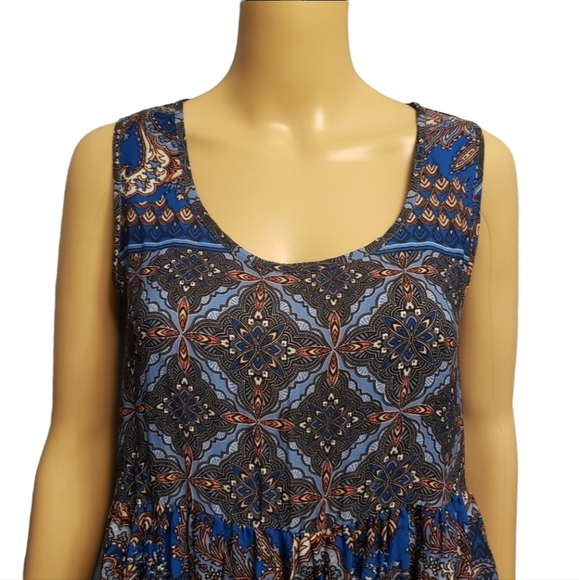 Karen Kane Boho Sleeveless Tunic Blouse Size S - Picture 2 of 9